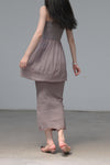 Marc le bihan gown tube top dress 21940-E21 VIEUX ROSE